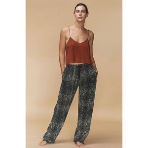 Acacia swimwear Monaco pant in sage python